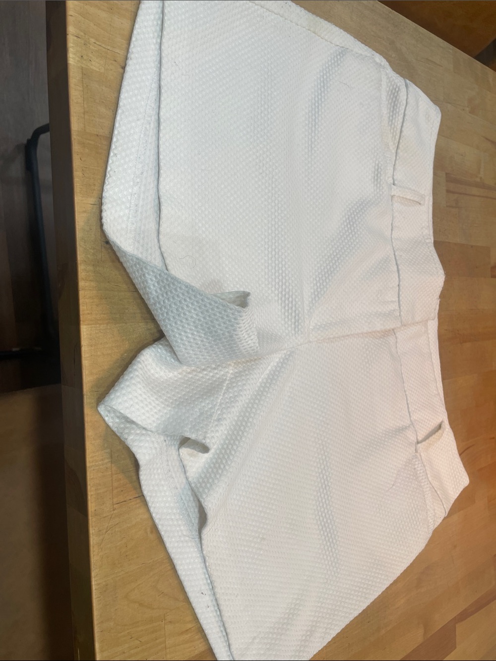 Soho White Textured High-Waist Women's Shorts